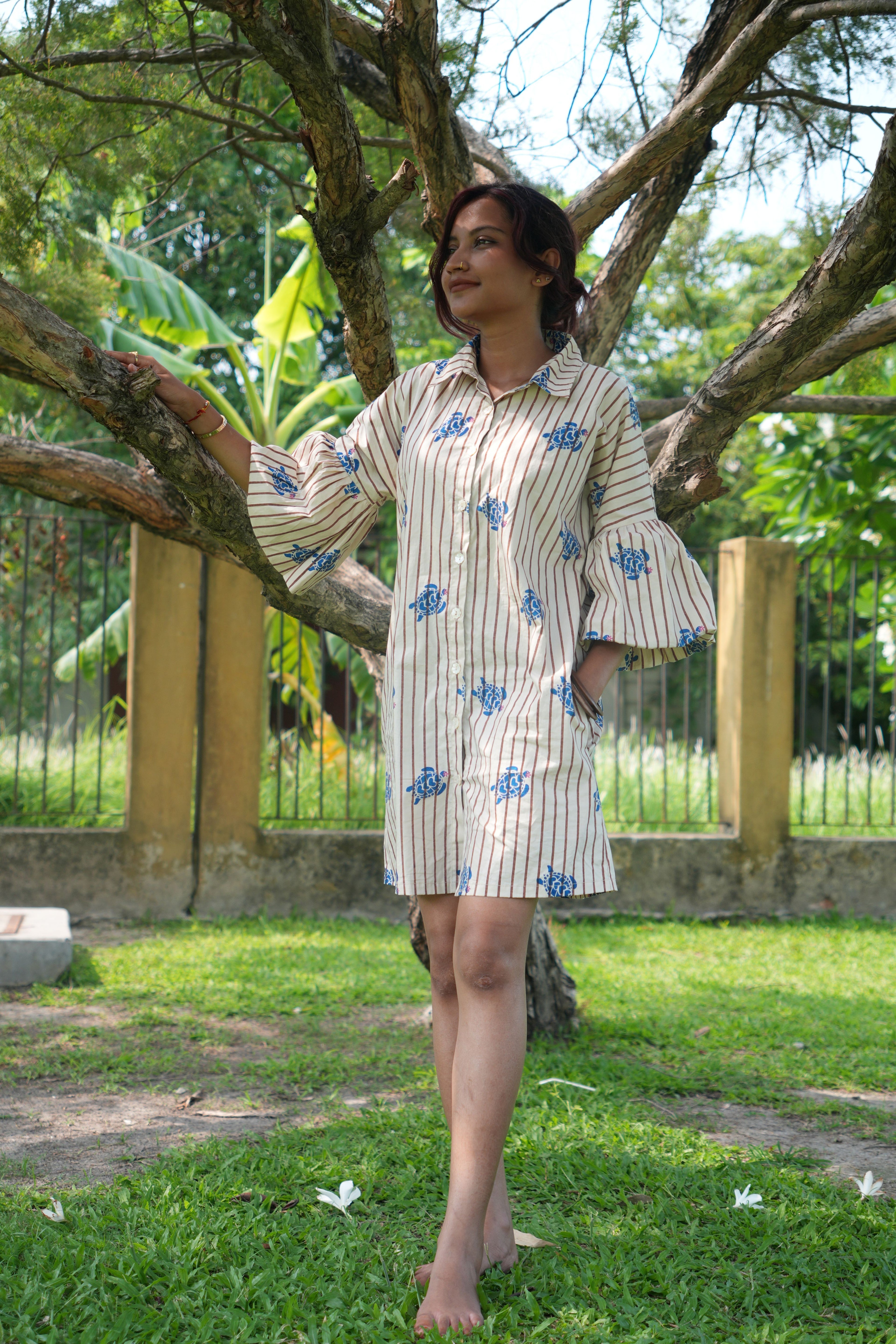 The Stripey Turtle Shirt Dress