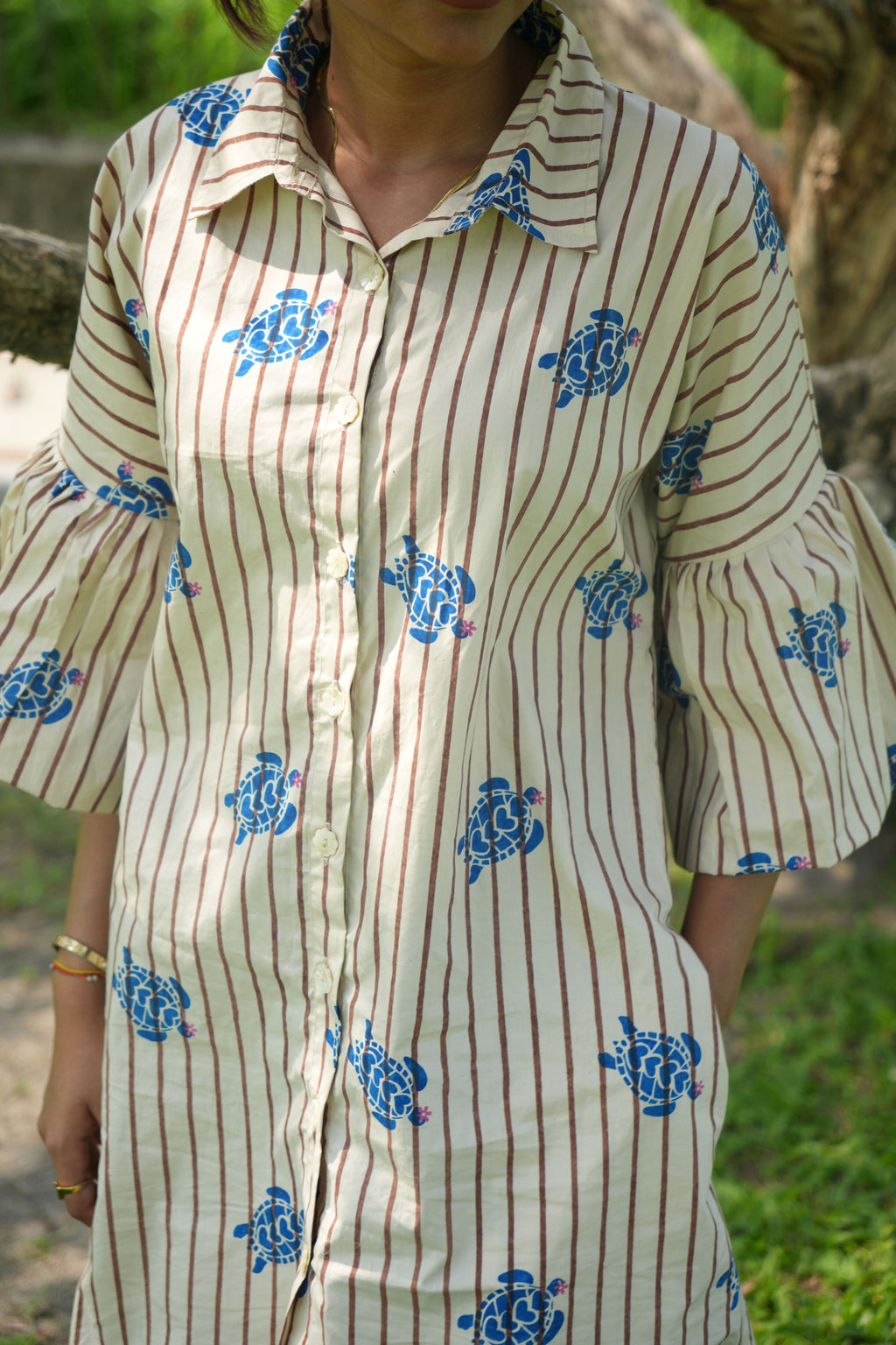 The Stripey Turtle Shirt Dress