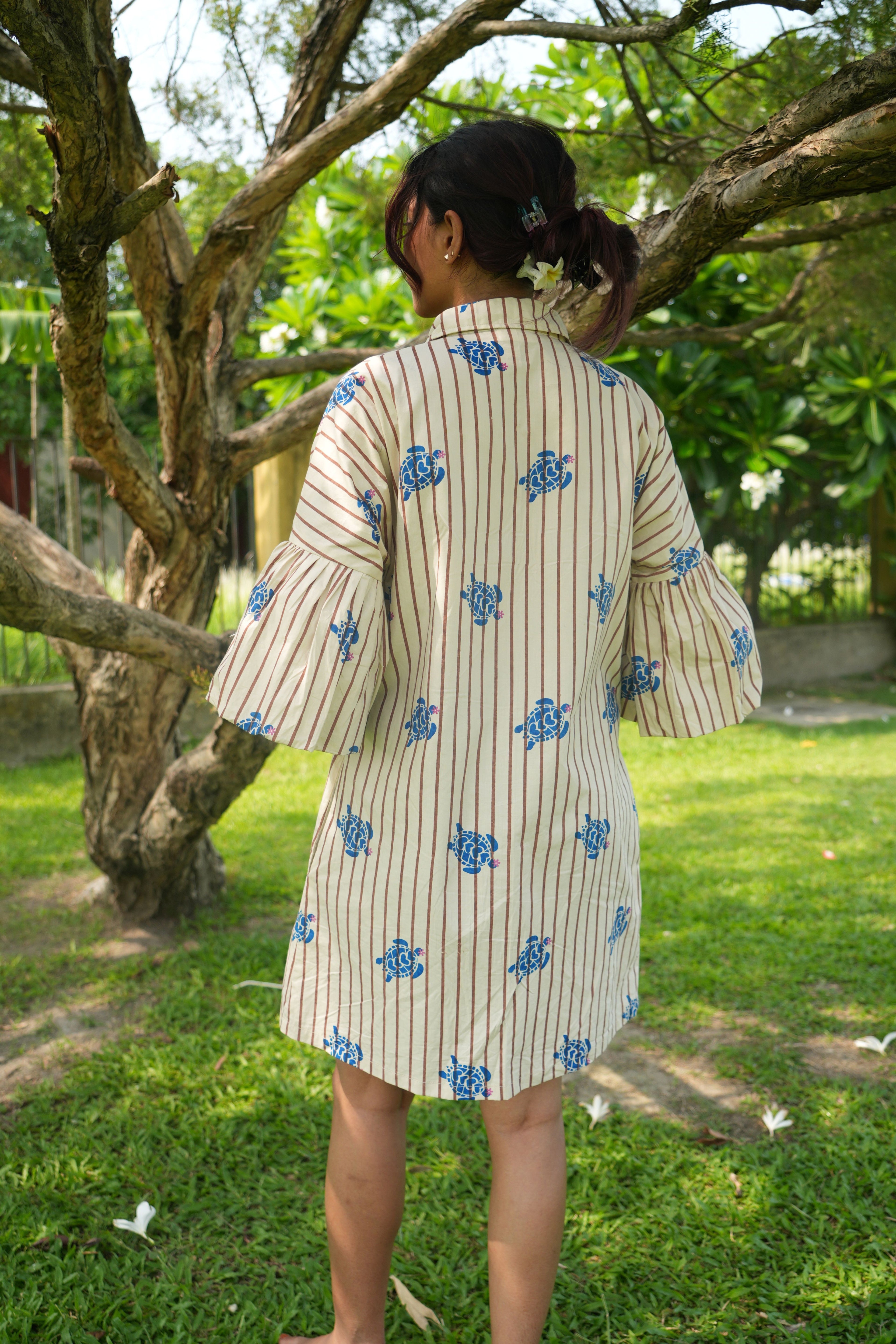 The Stripey Turtle Shirt Dress